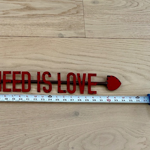 All You Need Is Love Metal Sign, Love Sign, Rustic Metal Sign, Retro Sign - Picture 2 of 7
